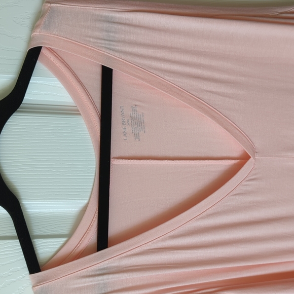 Lane Bryant Spandex peach blend top - Picture 2 of 2